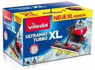 Sada Vileda Ultramax Turbo XL: vedro s pedálom + otočný plochý mop