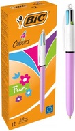 BIC 4COLORS FUN PASTEL AUTOMATICKÉ GULIČKOVÉ PERO 12X