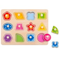 DREVENÉ BLOKY PUZZLE EDU PINS TOOKY TOY