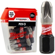 Nárazový bit Milwaukee Shockwave PZ3 x 25 mm 1 ks. 4932430869