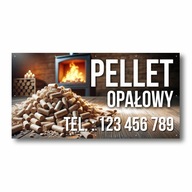 Odolný reklamný banner PREDÁM PELLETOVÉ PALIVO 200x100cm Silný, plachta