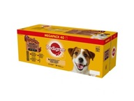 PEDIGREE mokré krmivo pre psov, mix príchutí v omáčke, vrecúška 40x100 g