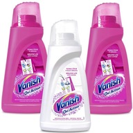 Vanish Oxi Action Odstraňovač škvŕn Farba Biela 3x 1l MIX