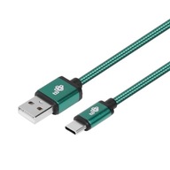 USB - USB C kábel 1,5m TB, prenosové nabíjanie, opletený