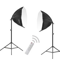 Sada 2x LED lampy + Softbox Tripod Remote Make-up