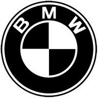 Samolepka s logom BMW, farba Čierna, rozmer 50X50cm, záruka kvality