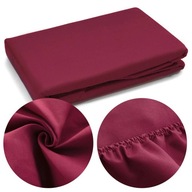 Posteľná plachta 160x200 s gumičkou Bolzano Burgundy