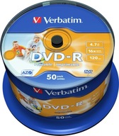 Verbatim DVDR 4,7 GB 16x 50 kusov (43533)