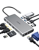 AUKEY CB-C78 USB-C HUB 12v1 PD 100W HDMI 4K VGA SD