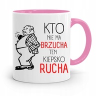 RUŽOVÝ HRNÍČEK VTIPNÝ KTORÝ NEMÁ BRUCHO