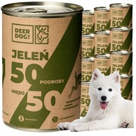 DEER DOG DEER mokré krmivo pre psov 50% vnútornosti 50% MÄSO 12 x 400 g