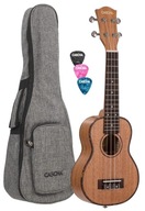 CASCHA HH 2026 PREMIUM SET SOprán UKULELE MAHAGÓN S PUZDROM