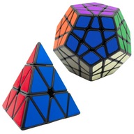 Pyramída kocky Pyraminx 3x3|Megaminx Dodecahedron 3x3|2 základne|Mazisko