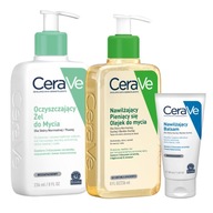 CeraVe Set Hydratačný penový olej 236ml Čistiaci gél 236ml