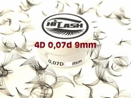 HITLASH hotové mihalnice 500 mihalníc 4D 0,07D 9mm