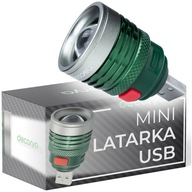 MALÁ VÝKONNÁ MINI LED COB ZOOM BATERKA HLINÍKOVÁ VRECKOVÁ LAMPA NA USB