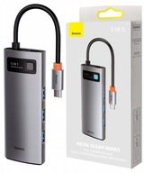 BASEUS HUB ADAPTÉR DOKOVACIA STANICA 5v1 USB-C 3xUSB HDMI PD 100W