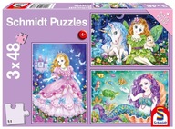 Schmidt Puzzle 3 x 48 Princezná morská víla