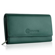 Zelená dámska kožená peňaženka RFID Clutch Bag