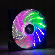 Akyga 120mm 15 LED dúhový ventilátor Molex