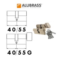 40/55 + G55 / 40 cylindrických vložiek, 1 kľúčový systém, mosadz