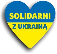 Nálepky SRDCE UKRAJINA, SOLIDARITA S UKRAJINOU 100 ks