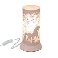 Ružová stolová lampa pre deti jednorožec, 20 cm
