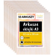 Preglejková doska na rezanie laserom 6mm A3 x 10 kusov