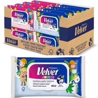 Toaletný papier MOISTURIZED Velvet JUNIOR, ovocná vôňa, 16 x 48 listov