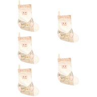 5PCS Xmas Temed Stocking Wiselant Sock Sock