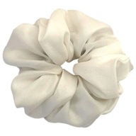 SILK HAIR RUB SCRUNCHIE SILK 100% Via Della Seta WHITE Veľ. M