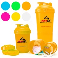 AMIX SHAKER SMART 600ml ORANŽOVÝ - 3v1