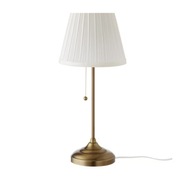 Stolná lampa Ikea Arstid biela, mosadz 75 W