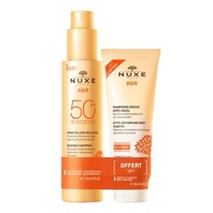 NUXE Sun Set opaľovacie mlieko na tvár SPF 50, 150 ml + šampón, 100 ml