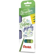 Kaligrafické fixky Pentel Brush Set Green