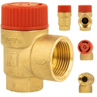 BEZPEČNOSTNÝ VENTIL PRE ÚSTREDNÉ VYKUROVANIE MS 1,5 bar GW 3/4" x 1/2" GW BRASS AFRISO