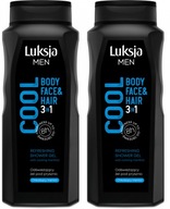 Luksja Men Cool 3v1 sprchový gél 500ml x2