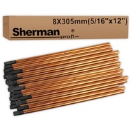 50x Sherman Carbon zváracie elektródy 8x305mm