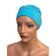 Jasminin tyrkysový turban z bambusu, čiapka bez vzoru, aj po chemoterapii