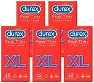 Durex FEEL THIN XL kondómy, väčšia veľkosť, 60 ks extra zvlhčené