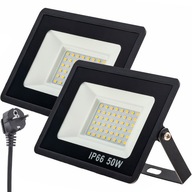 Halogénové LED FLOODLIGHT 2x 50W 4500lm SLIM zástrčka