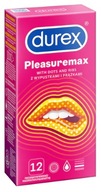 Durex Pleasuremax Rebrované kondómy s bodkami a prúžkami 12 ks.