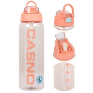 Fľaša na vodu motivačná fľaša so slamkou BPA free Casno 1000 ml