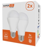 2x E27 LED žiarovka 20W SuperLED Strong DVOJBALENIE