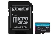 KINGSTON microSDXC Canvas Go Plus 64GB + adaptér