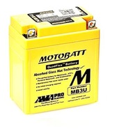 MOTOROVÁ BATÉRIA. 12V 3AH/50A P+ (ROZMER: 98X MOTOBATT BATTERY QUADFLEX MB3U