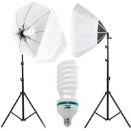 Softbox štúdiová lampa SEMI-Sférický žiarovkový statív