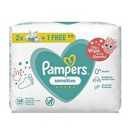 Pampers Sensitive vlhčené obrúsky pre deti 3x56 kusov [GB]