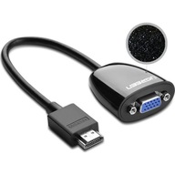 Adaptér, prevodník z HDMI na VGA, pre monitory, konzoly, počítače, Ugreen