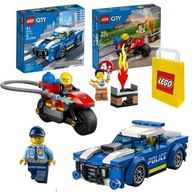 LEGO City 60312 Policajné auto Policajné auto + LEGO Hasičský zbor 60410 Motor